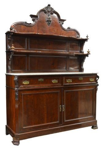 FRENCH MARBLE-TOP MAHOGANY