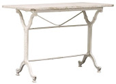 FRENCH MARBLE-TOP PAINTED CAST