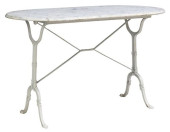 FRENCH MARBLE-TOP PAINTED CAST