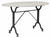 FRENCH MARBLE-TOP PAINTED CAST
