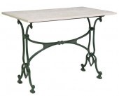 FRENCH MARBLE-TOP PAINTED CAST
