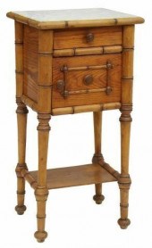 FRENCH MARBLE-TOP PINE & FAUX