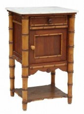 FRENCH MARBLE-TOP PINE & FAUX
