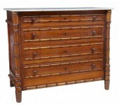 FRENCH MARBLE-TOP PINE & FAUX