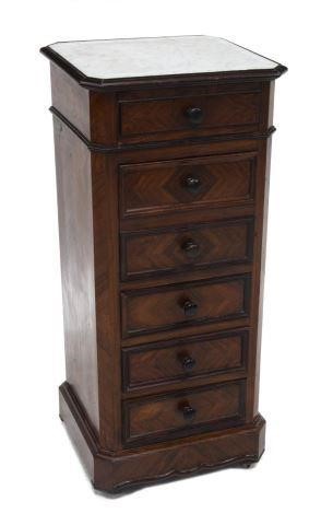 FRENCH MARBLE-TOP ROSEWOOD