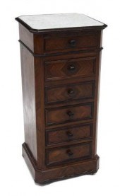 FRENCH MARBLE-TOP ROSEWOOD BED