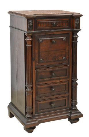 FRENCH MARBLE-TOP ROSEWOOD
