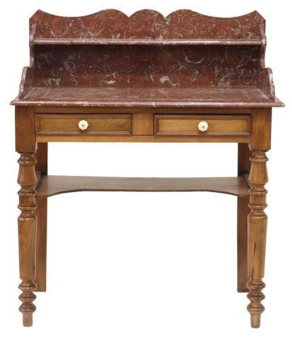 FRENCH MARBLE-TOP WALNUT