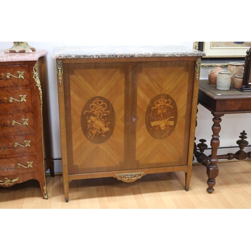 French marble topped two door