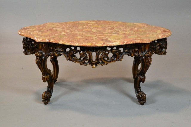 FRENCH MARBLED TOP WALNUT