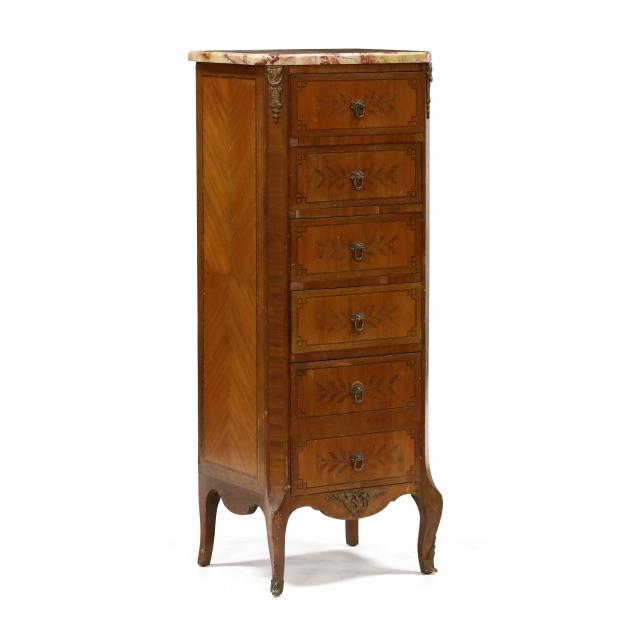 FRENCH MARQUETRY INLAID MARBLE