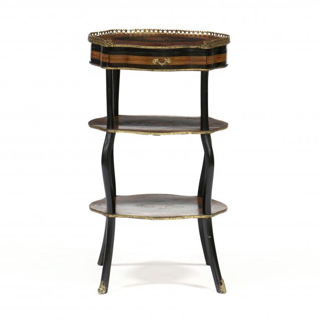 FRENCH MARQUETRY INLAID THREE