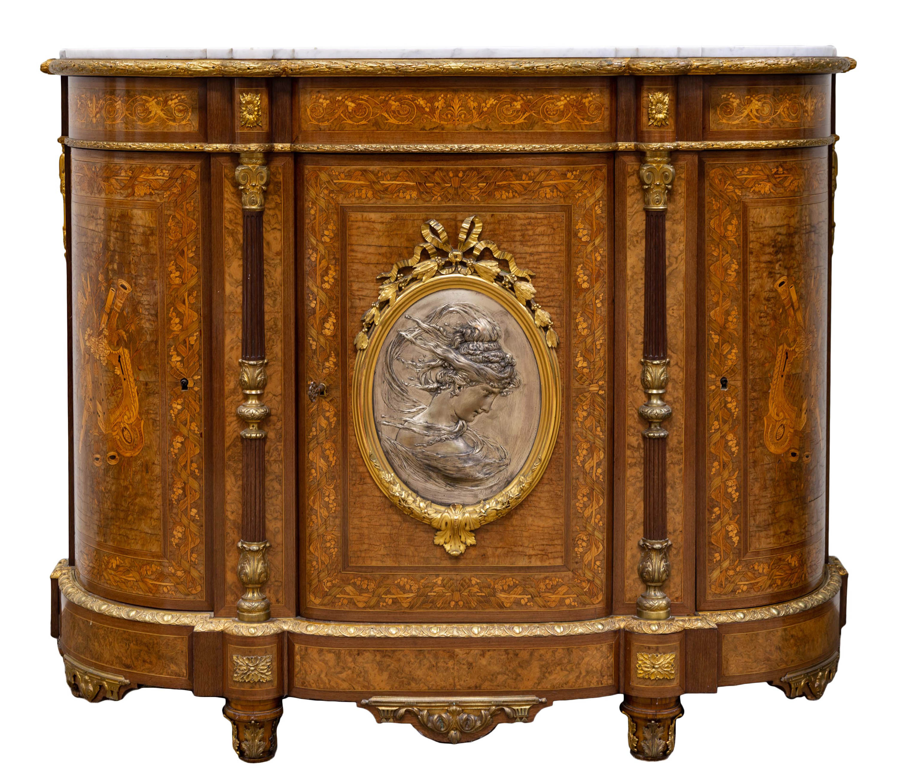 FRENCH MARQUETRY SIDE CABINET