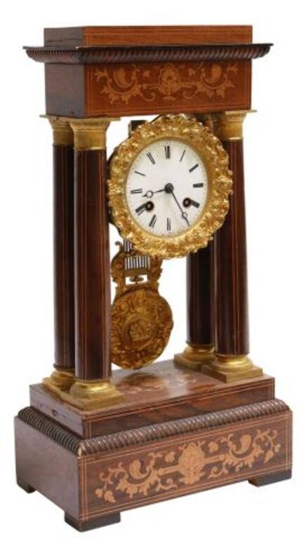 FRENCH MARQUETRY STRIKING PORTICO
