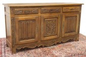 FRENCH MEDIEVAL STYLE CARVED O