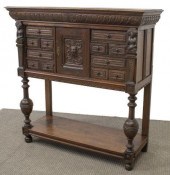 FRENCH MEDIEVAL STYLE CARVED O