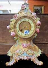 FRENCH METAL CASE MANTEL CLOCK