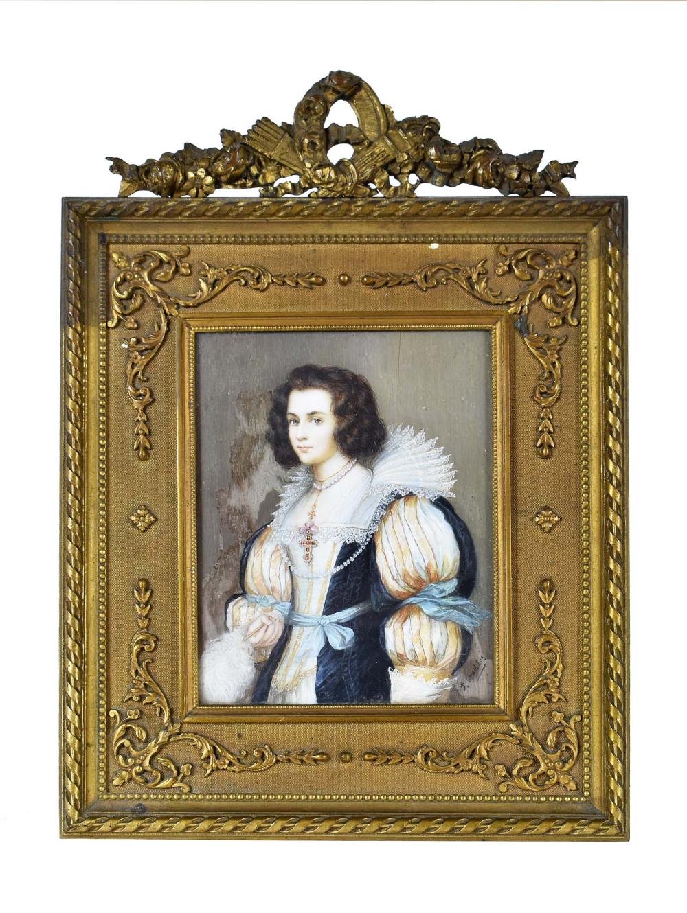 FRENCH MINATURE PORTRAIT OF LADY