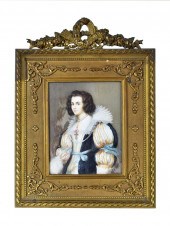 FRENCH MINATURE PORTRAIT OF LA