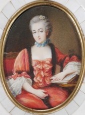 FRENCH MINIATURE PORTRAIT, 19T