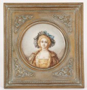 French miniature portrait of a