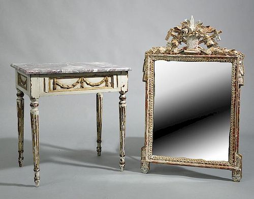 FRENCH MIRROR AND FRENCH LOUIS