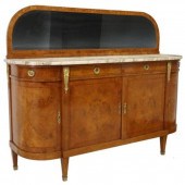 FRENCH MIRRORED MARBLE-TOP BUR