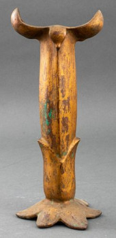 FRENCH MODERNE GILT COPPER VAS