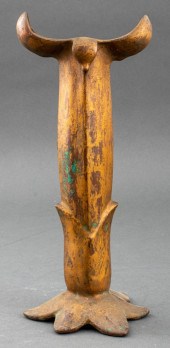 FRENCH MODERNE GILT COPPER VAS