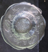FRENCH MOLDED GLASS FLAMINGO C