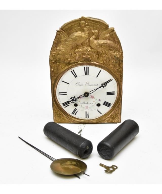 French Morbier clock, circa 1870