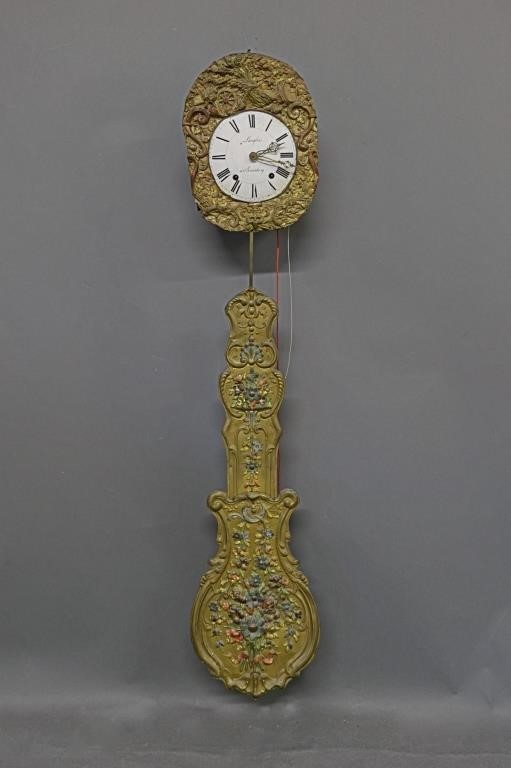 French morbier clock signed