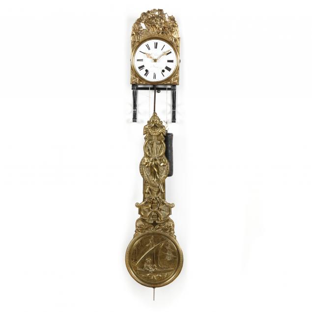 FRENCH MORBIER FIGURAL REPOUSSE