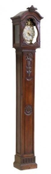 FRENCH MORBIER OAK LONGCASE CL