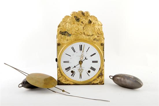 French Morbier wall clock by Jh.