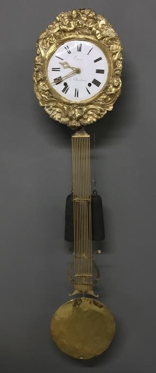 French Morbier wall clock, the