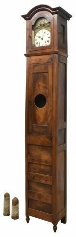FRENCH MORBIER WALNUT LONG CASE