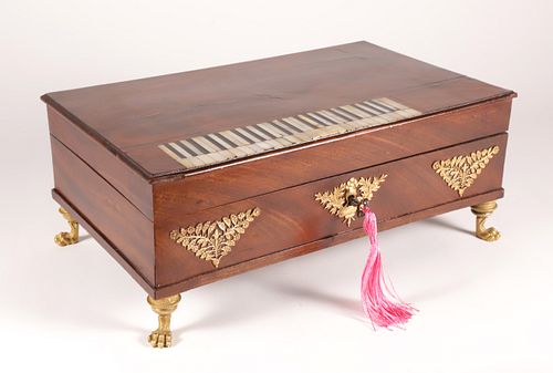 FRENCH MUSICAL SEWING BOX IN THE