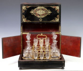 FRENCH NAPOLEON III BRASS-INLA