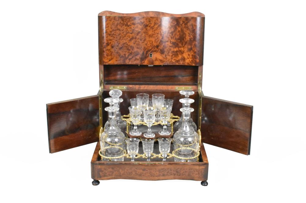 FRENCH NAPOLEON III BURL WOOD