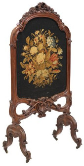 FRENCH NAPOLEON III CARVED MAH
