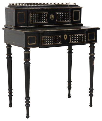FRENCH NAPOLEON III INLAID EBONIZED