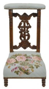 FRENCH NEEDLEPOINT PRIE-DIEU P