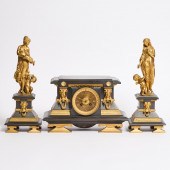 French Neo-Grec Gilt and Patin