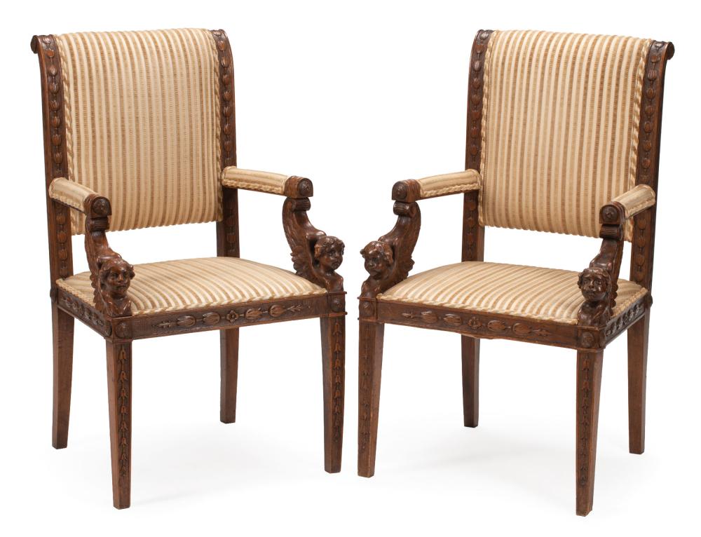 FRENCH NEOCLASSICAL CARVED WALNUT