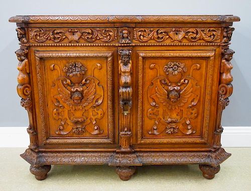 FRENCH OAK BUFFETA 19th century