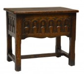 FRENCH OAK COFFER STORAGE BENC