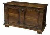 FRENCH OAK COFFER TRUNK, 18TH