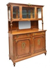 FRENCH OAK DISPLAY SIDEBOARD D