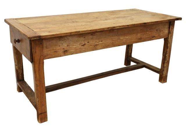 FRENCH OAK FARMHOUSE HARVEST TABLE,